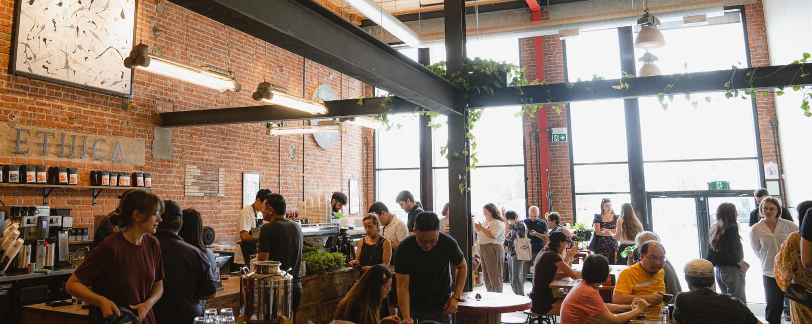 ethica coffee cafe filled with people